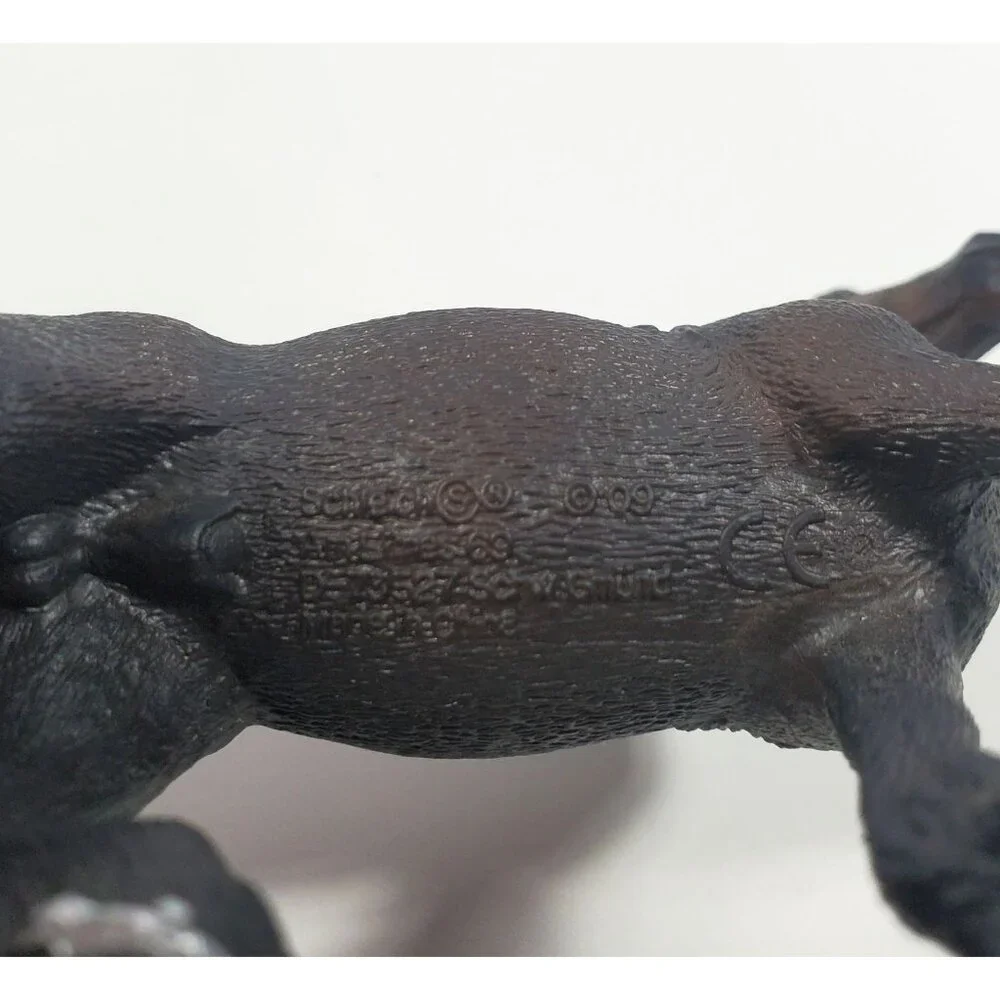 2009 Schleich Freisian Horse D-73527 Realistic Black Figure - Picture 14 of 16